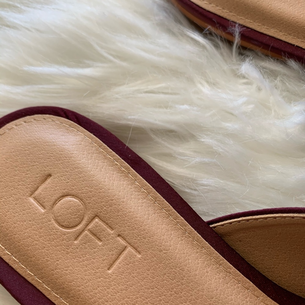 Loft Burgundy Mules Size 7.5 - Picture 5 of 11